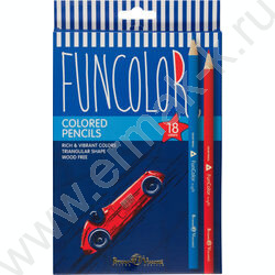 Карандаши пластиковые 18цв Funcolor 4вида | Фото 5