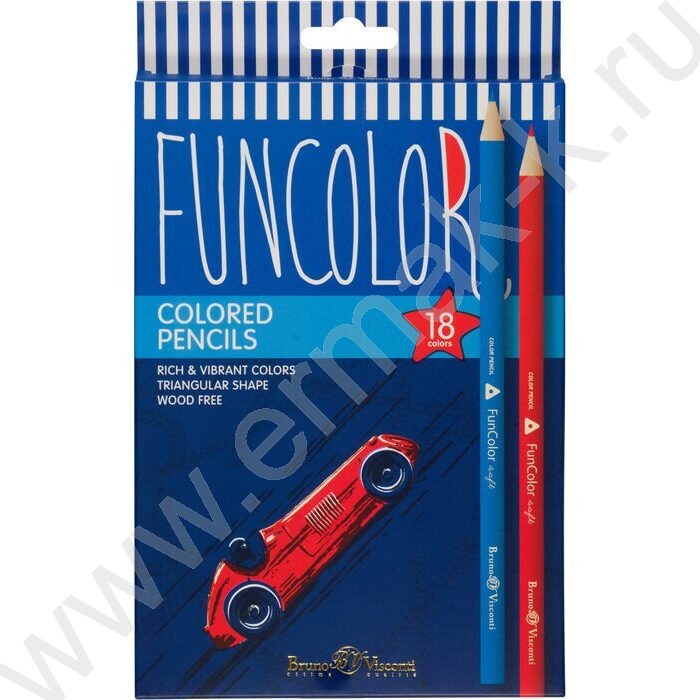 Карандаши пластиковые 18цв Funcolor 4вида | Фото 5