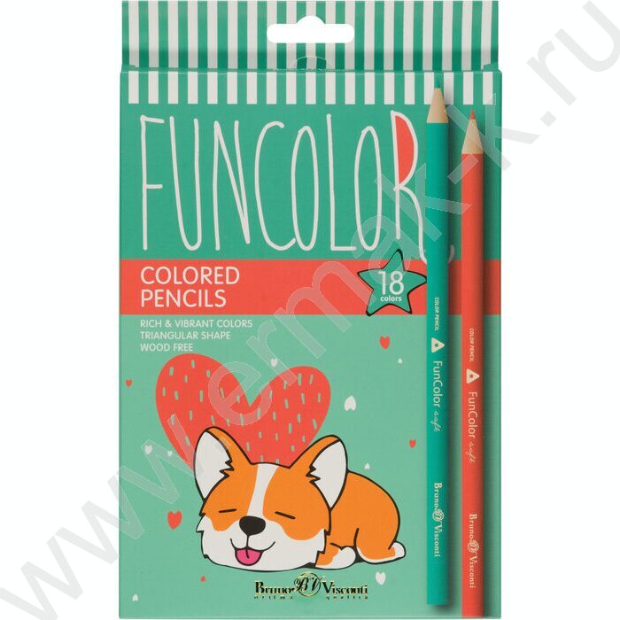 Карандаши пластиковые 18цв Funcolor 4вида | Фото 7