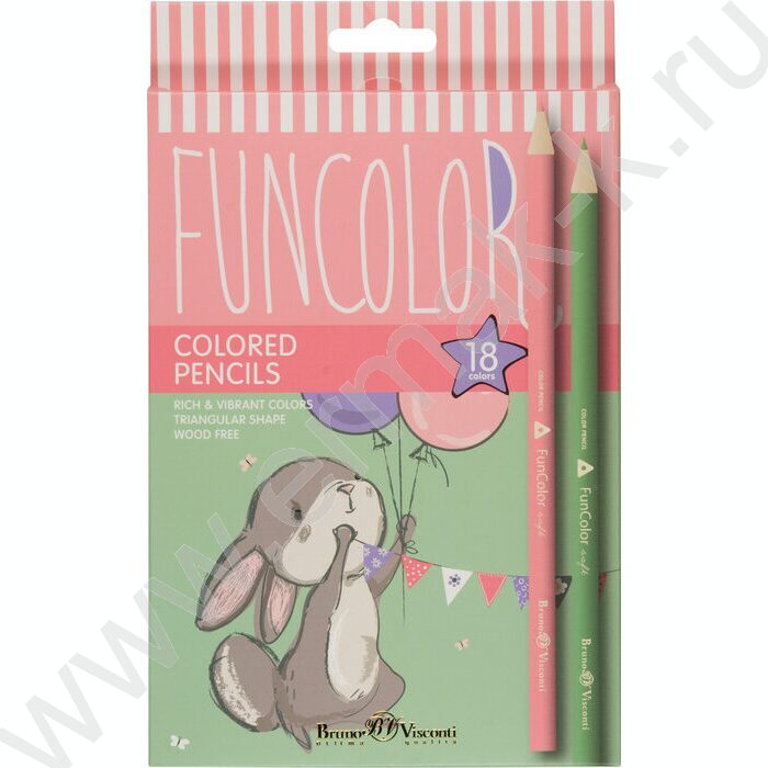Карандаши пластиковые 18цв Funcolor 4вида | Фото 8