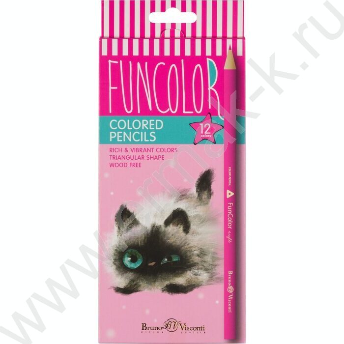 Карандаши пластиковые 12цв Funcolor 4вида | Фото 4