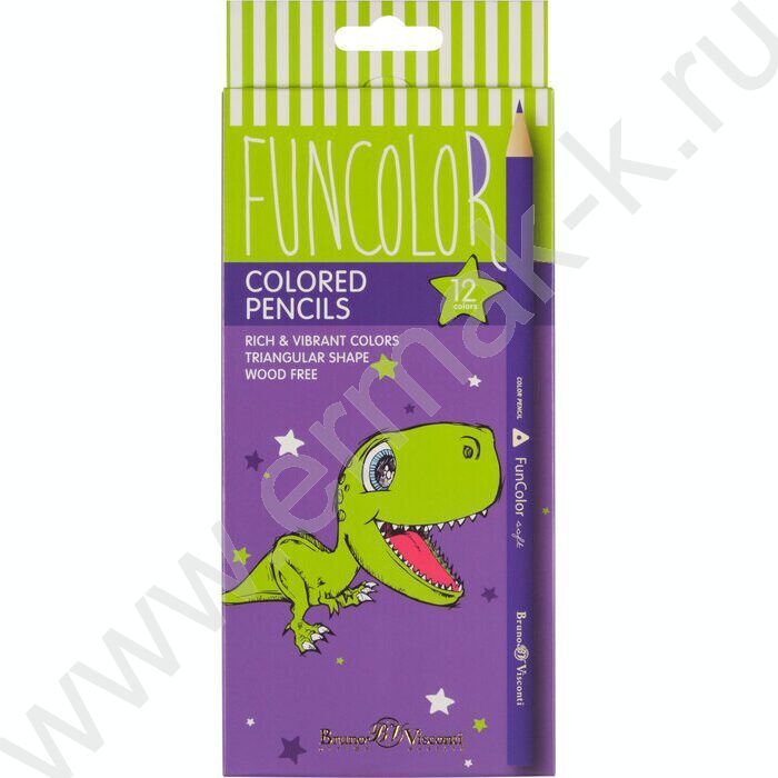 Карандаши пластиковые 12цв Funcolor 4вида | Фото 5