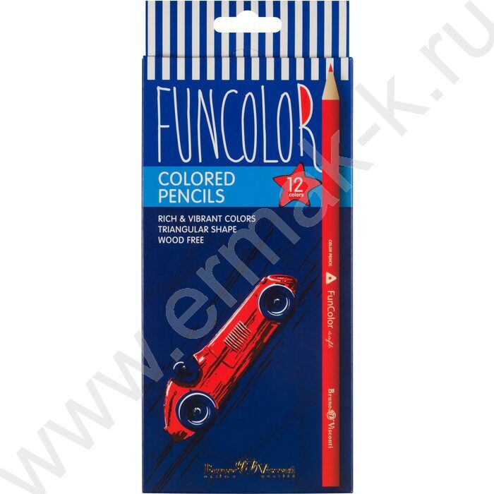 Карандаши пластиковые 12цв Funcolor 4вида | Фото 8