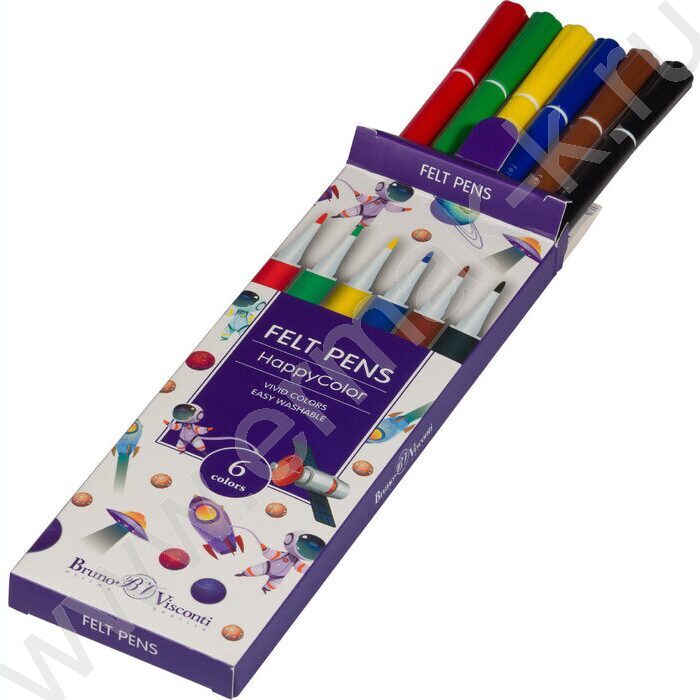 Фломастеры   6цв Happycolor 2 вида | Фото 6