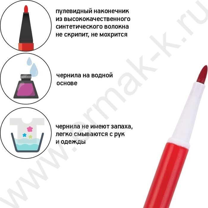 Фломастеры   6цв Happycolor 2 вида | Фото 9