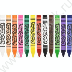 Мелки восковые 12цв Каляка-Маляка /толстые/трехгранные/европодвес | Фото 2