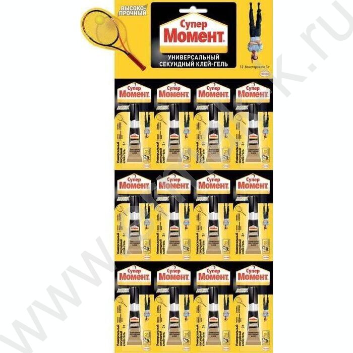 Клей Супер Момент Высокопрочный 3г на Блистер-карте*12 | Фото 2