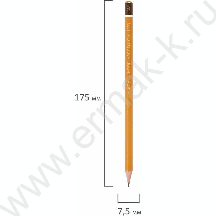 Карандаш ч/гр 3B (KIN 1500) | Фото 5