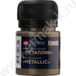 Краски акриловые 20мл Декола металлик античное золото | Фото 1