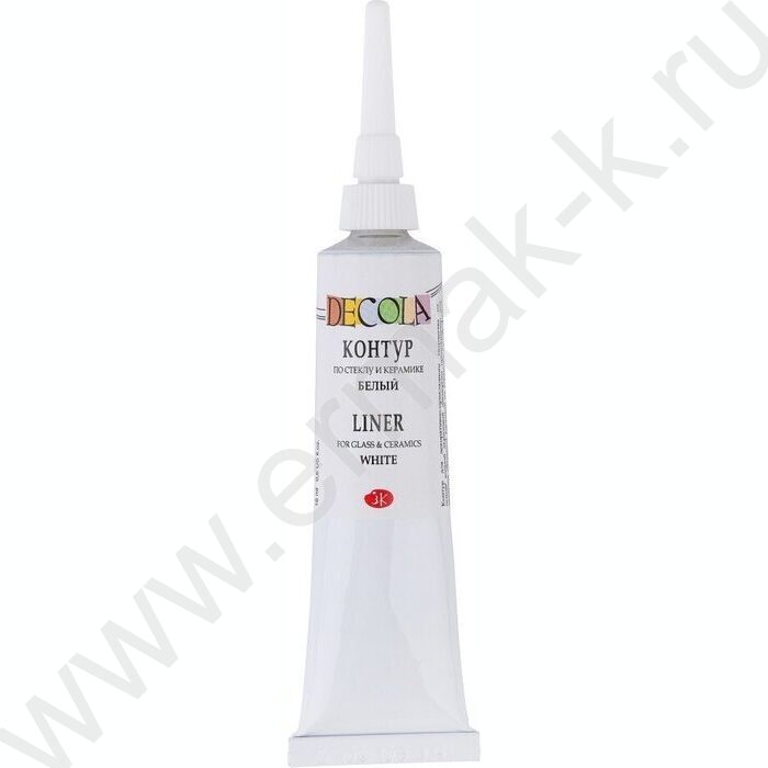 Контур  по стеклу и керамике акриловый Декола Белый 18мл | Фото 1