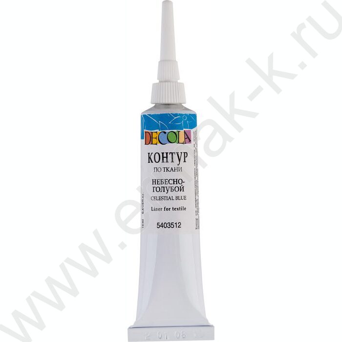 Контур  по ткани акриловый Декола Небесно-голубой 18мл | Фото 1