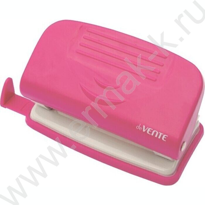 Дырокол  10л пластик Neon /линейка/ неоновый розовый | Фото 1