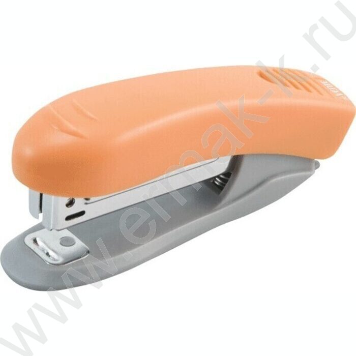 Степлер №10  10л пластик Neon неоновый оранжевый /встроен антистеплер/ | Фото 1
