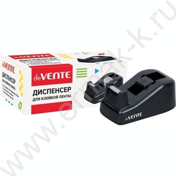 Диспенсер д/скотча 10,5*6*4,5см настольный черный | Фото 2