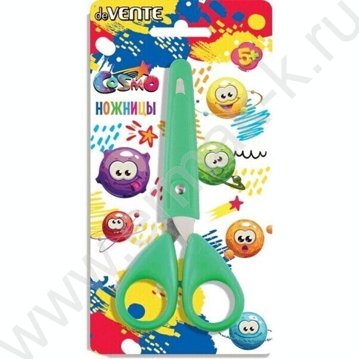 Ножницы 13см детские Cosmo пл.кольца, с защитным футляром | Фото 4