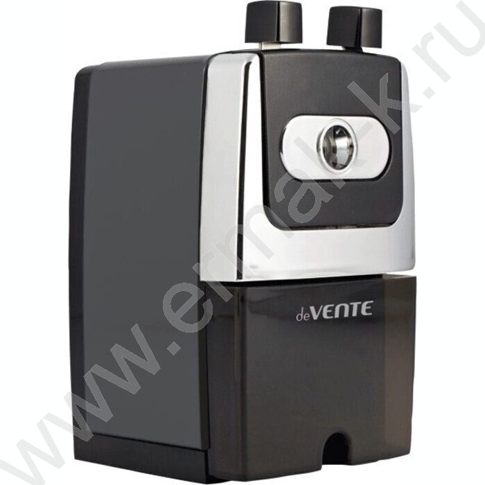 Точилка механическая 1 отверстие 7,3*11,5*12,8см /с контейнером /в пластиковой коробке черная | Фото 1