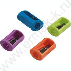 Точилка 1отв. пластик ассорти в пластиковой тубе  | Фото 3