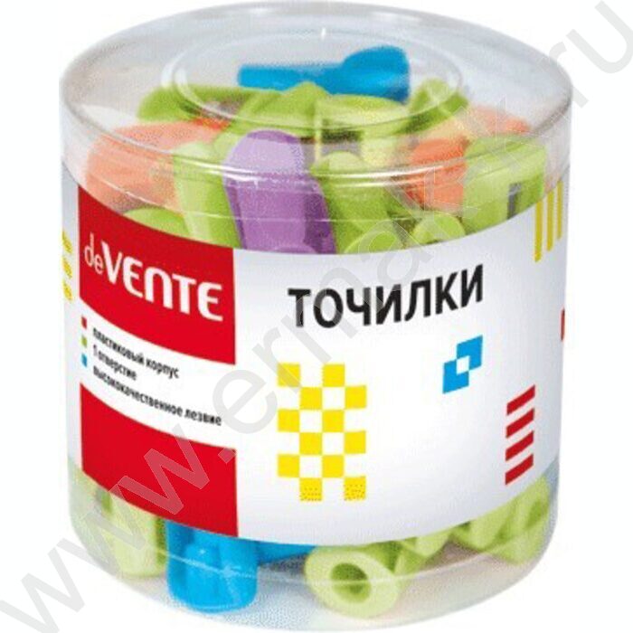 Точилка 1отв. пластик ассорти в пластиковой тубе  | Фото 4