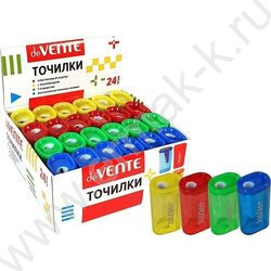 Точилка 1отв. пластик/с контейнером /ассорти прямоугольная высокая   | Фото 3