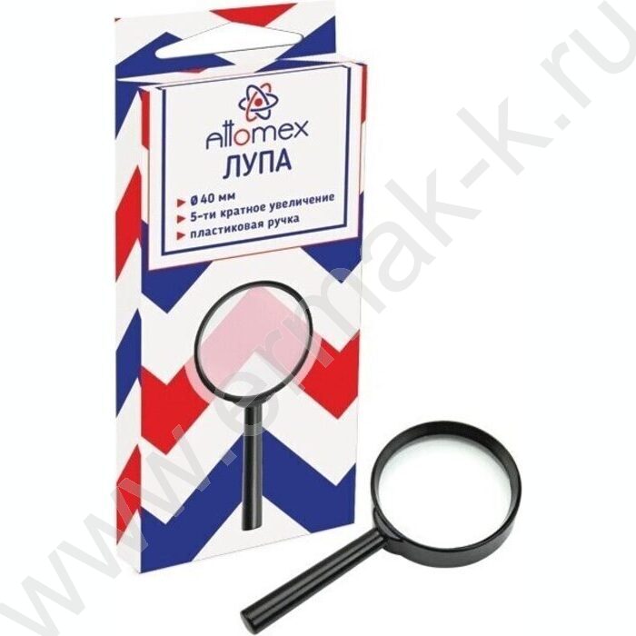 Лупа  40мм 5кратное увеличение в картонной коробке с блистерным подвесом | Фото 2