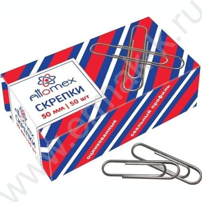 Скрепки 50мм / 50шт оцинкованные | Фото 1