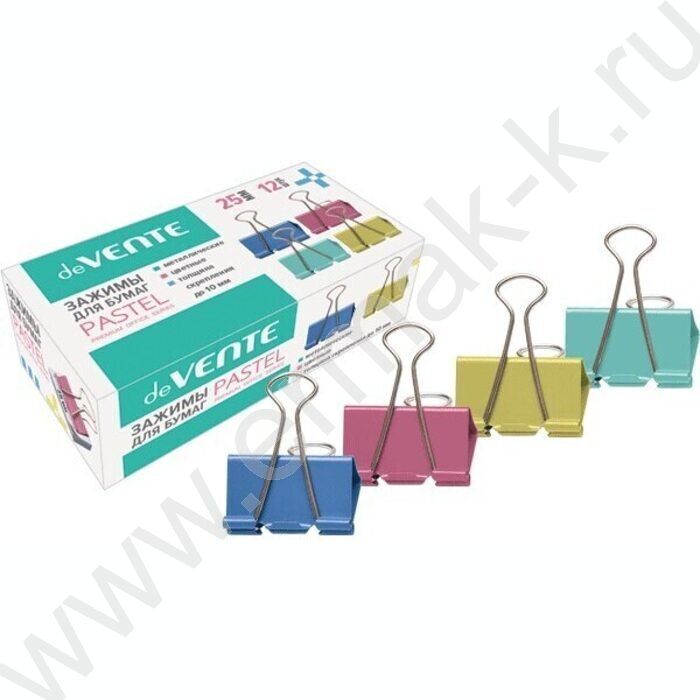 Зажим 25мм цветной /100л | Фото 3