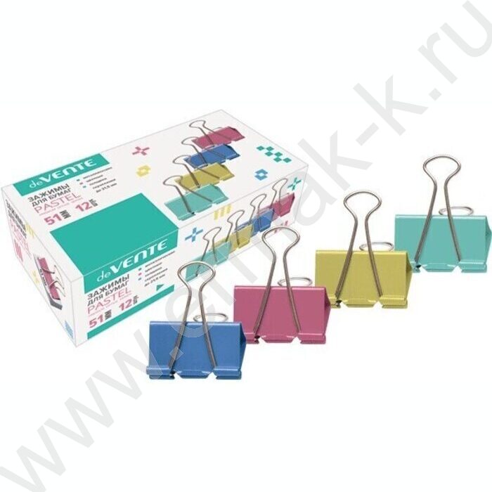 Зажим 51мм цветной /230л | Фото 1