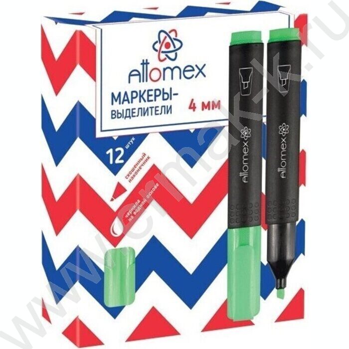 Текстовыделитель /зеленый/ 4мм косой | Фото 2