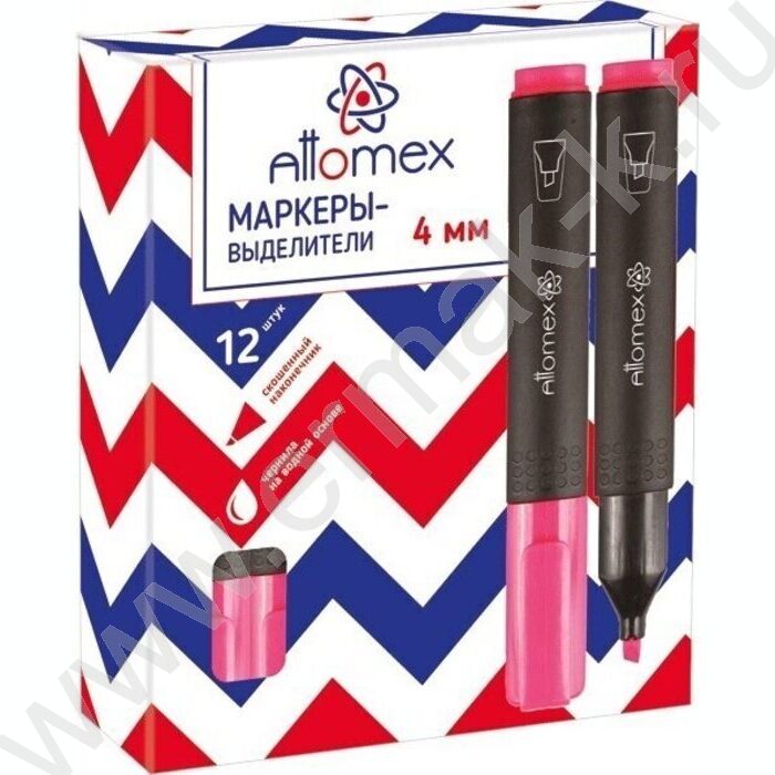 Текстовыделитель /розовый/ 4мм косой | Фото 2