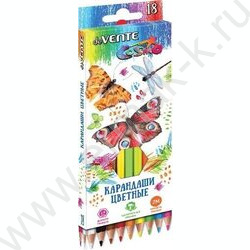 Карандаши  18цв Cosmo /шестигранные/ 2М, d грифеля-2,8мм европодвес | Фото 1