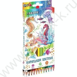 Карандаши  24цв Cosmo /шестигранные/ 2М, d грифеля-2,8мм европодвес | Фото 1