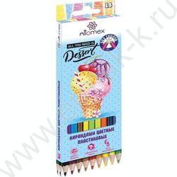 Карандаши пластиковые 18цв Dolce Vita /шестигранные /2М, d грифеля-2,65мм европодвес | Фото 1