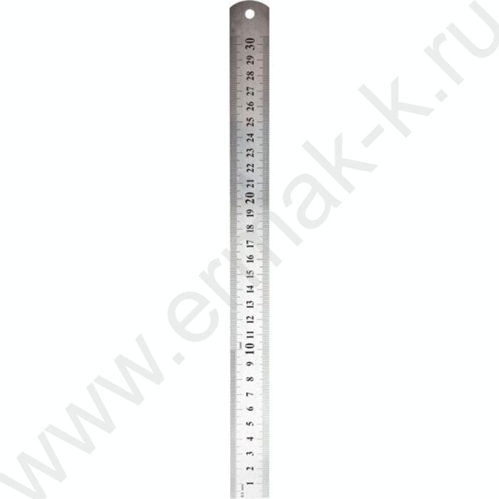 Линейка метал.  30см /0,5мм в пластиковом чехле | Фото 1