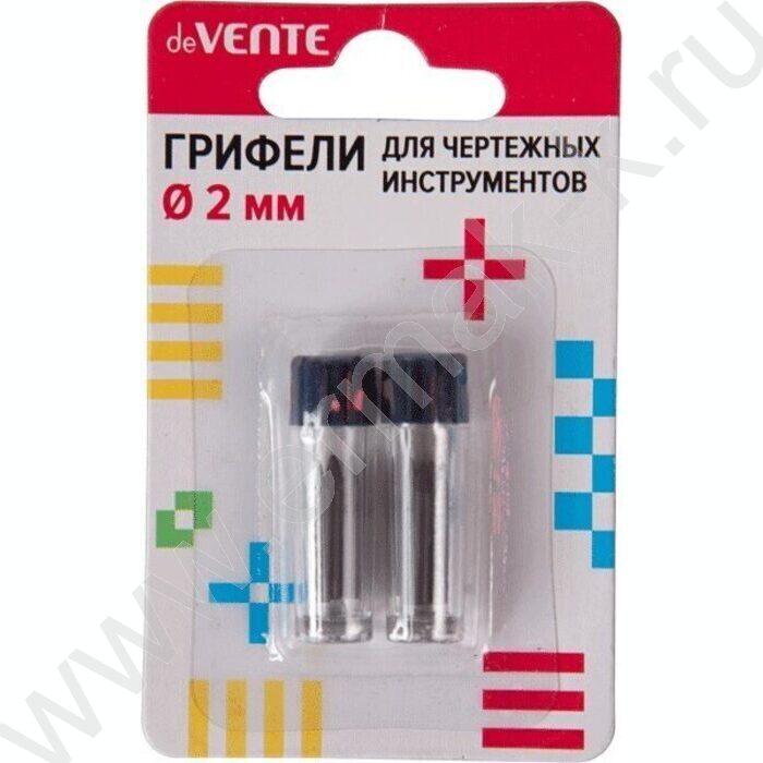 Грифель ч/гр 2мм длина 17мм 2 пенала по 4 шт карт.блистере | Фото 1