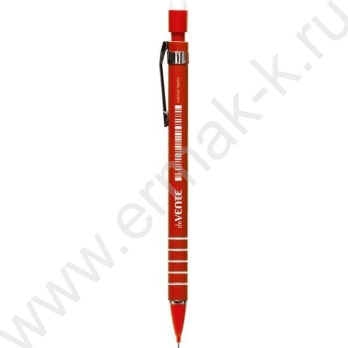 Карандаш механический 0,7мм НВ с ластиком прорез.корпус,метал.клип,ассорти корпус | Фото 3