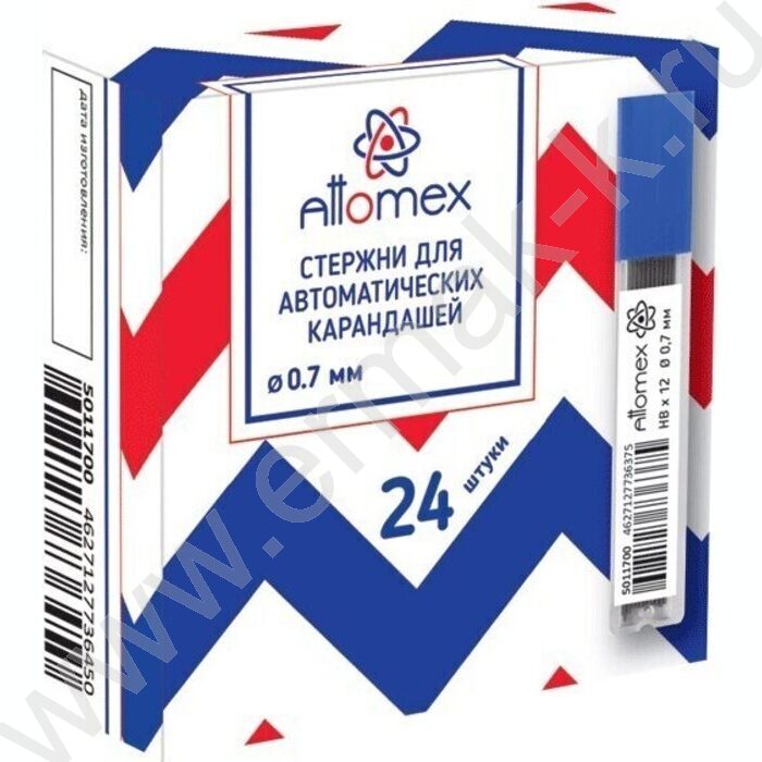 Грифель ч/гр 0,7мм HB 12шт в пл.боксе | Фото 2