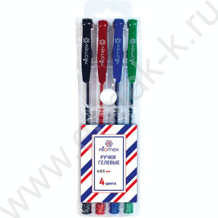 Ручка гелевая /набор  4цв/ 0,5мм блистер | Фото 1