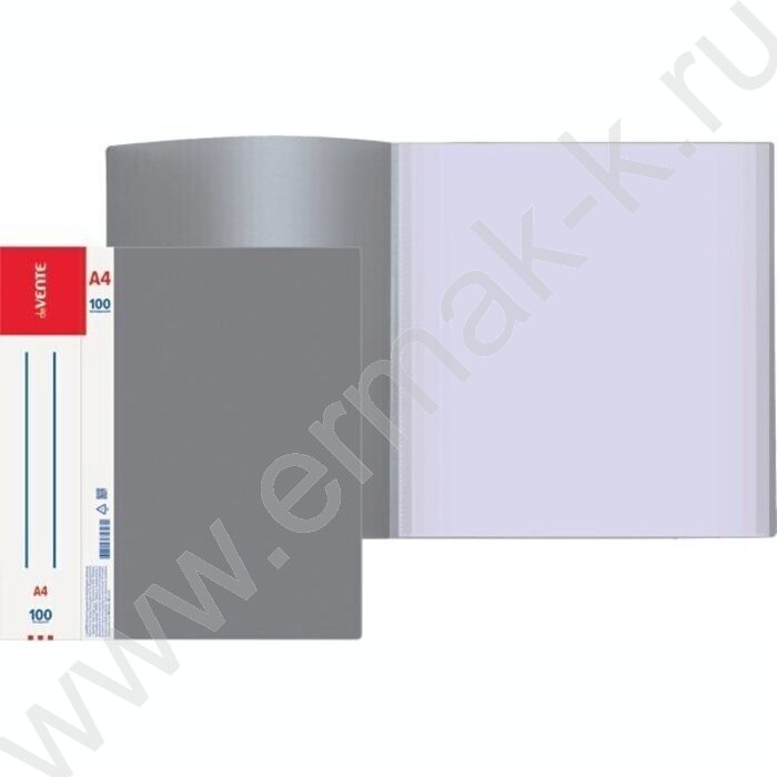 Папка 100 файлов Daily серая, сменная этикетка | Фото 2