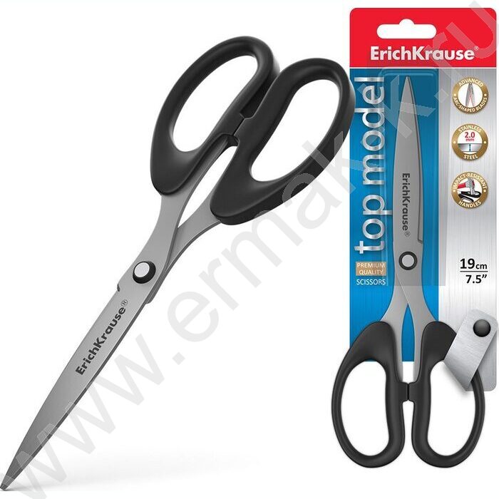Ножницы 19см TopModel чёрные /европодвес | Фото 2