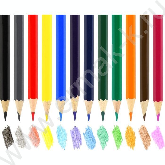 Карандаши  12цв /шестигранные, дерево/ | Фото 3