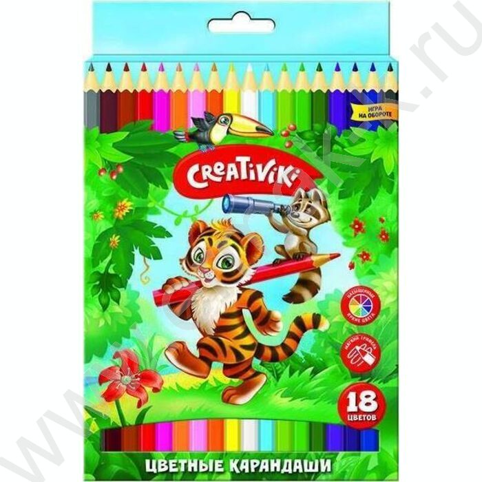 Карандаши  18цв /шестигранные, дерево/ | Фото 1