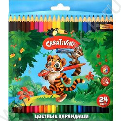 Карандаши  24цв /шестигранные, дерево/ | Фото 1