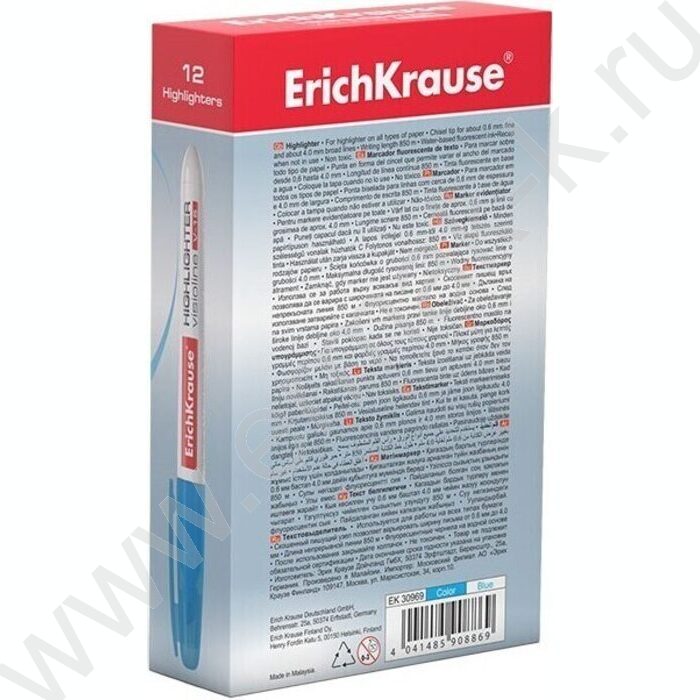 Текстовыделитель /голубой/ 4мм косой Visioline V-15 Neon   | Фото 3