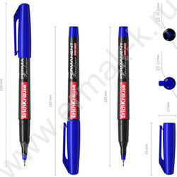 Маркер перм. линер /синий/ 0,6мм FP-50  | Фото 4