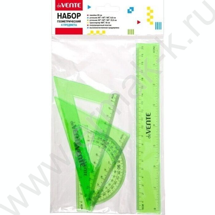 Геометрический набор 4предм малый полупрозр.цветной пл.блистер | Фото 3