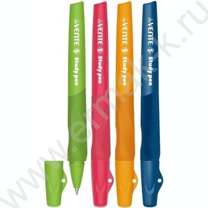 Ручка шар д/ЛЕВШЕЙ 0,7мм синяя Study/с каучуковым держателем/ | Фото 1