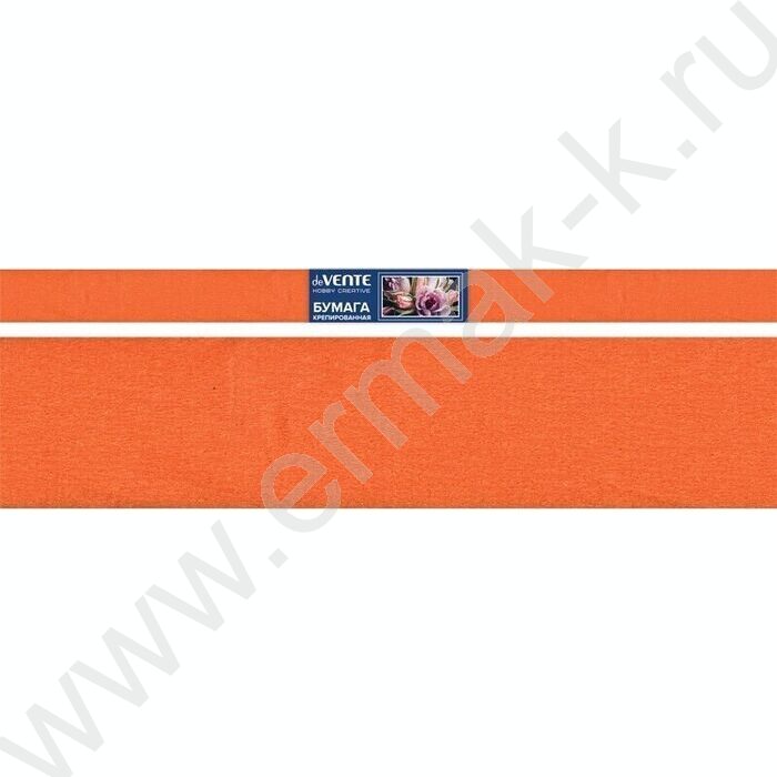 Бумага креповая 50*250см Оранжевый 32г/м2 | Фото 1
