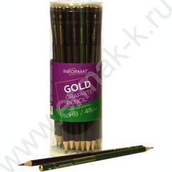 Карандаш ч/гр круглый "Gold" /тубус | Фото 5