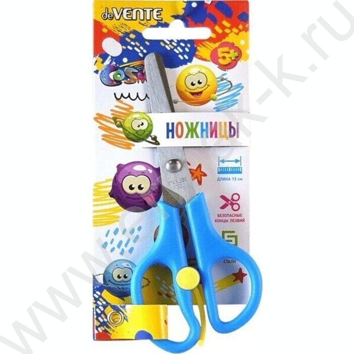 Ножницы 13см детские Cosmo пл.кольца, с упором | Фото 2