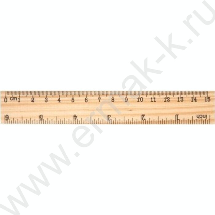 Линейка  дер. 15см в пластиковом пакете | Фото 1